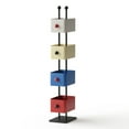 thumbnail image 3 of YIYADO Box bookshelf bedside shelf living room side table placement shelf home children's corner placement shelf simple colored bedroom iron magazine rack, 3 of 6