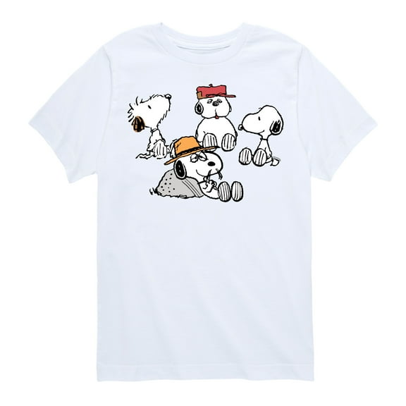 Peanuts - Snoopy Siblings - Toddler And Youth Short Sleeve Graphic T-Shirt