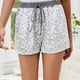 thumbnail image 2 of Pantalones cortos de bolsillo de pierna ancha de cintura media sueltos con cordones y estampado informal a la moda para mujer Fridja  fhjkhfk458574, 2 of 6