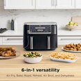 thumbnail image 3 of Ninja Foodi 10 Quart 6-in-1 Dual Zone Smart XL Air Fryer - Black (DZ550), 3 of 7