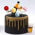 10PCS 4cm Colorful Cake Decoration Colorful Cake Toppers For Birthday