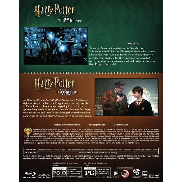 その他 Harry Potter and the Order of Phoenix / Harry Potter and the Half-Blood Prince [Blu-ray] Amazon.com: Harry Potter Double Feature: Harry Potter and