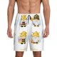thumbnail image 1 of Balery Gnomes Honey Bee Pantalones cortos de pijama de punto de algodón para hombre con cinturilla y bolsillos-Medium, 1 of 6