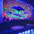 thumbnail image 4 of Tapiz Trippy de Seta Blacklight para Dormitorio Estético, Tri, 4 of 5