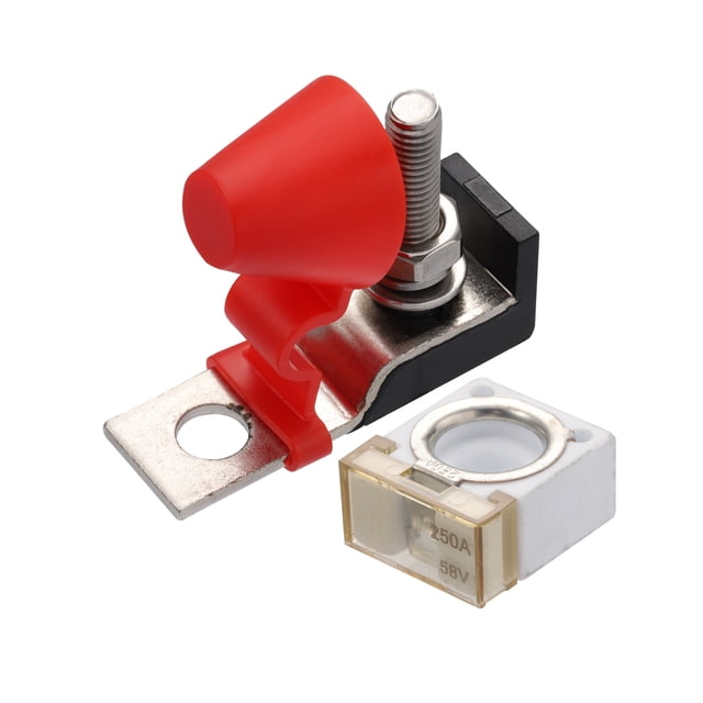 1 Juego Batería Fusible Terminal Fusible Bloque Kit Fusible 58V para Coche Barco 250A
