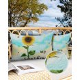 thumbnail image 2 of Outdoor Throw Pillow Cover Farm Watercolor Sunflower Floral Waterproof Cushion Covers 2 Pack You Are My Sunshine Pillow Cases Home Decoration for Patio Garden Couch Sofa, 2 of 6