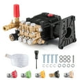 thumbnail image 1 of VEVOR Pressure Washer Pump 1" Shaft Horizontal Triplex Plunger 4300 PSI 4.4GPM, 1 of 9