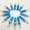 Blue stone, variant on Natural Stone 50pcs Gold Hexagonal Column Pendants for Jewelry Making Wholesale-White glass