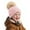 Pink, variant on QUOTAY Kids Winter Hats Knit Hat with Pom Soft Yarn Fine Stripes for Boys and Girls Beige,3-8 Years