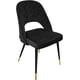 thumbnail image 1 of Juego de 2 sillas de comedor, terciopelo/terciopelo, con o sin reposabrazos y patas de metal negro, diseño moderno, rombos o lunares.,Cafe, 1 of 2