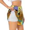 thumbnail image 3 of Lsque Scooby-Doo Printed Women's Running Shorts with Liner Pockets,Elastic Quick Dry Workout Athletic Gym Yoga Shorts,Womens High Waist Shorts-Large, 3 of 9