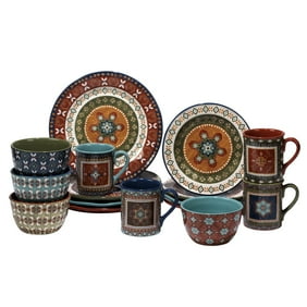 Pfaltzgraff Galaxy 16 Piece Stoneware Dinnerware Set Walmart Com Walmart Com