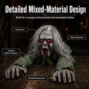 Crawling Zombie Animatronic, Scary Crawling Zombie,Halloween Animatronic Zombie Prop, Sound Activated Ghost Decoration With Light Up Eyes For Haunted House, Porch, Party & Spooky Home Decor