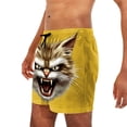 thumbnail image 6 of Purcolt Mens Swim Trunks Funny Cat Printed Beach Board Shorts Summer Athletic Running Shorts with Pockets, 6 of 6