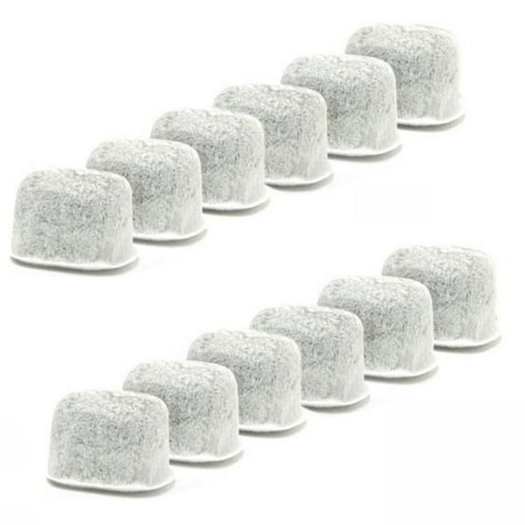12 pcs Generic Replacement Activated Carbon Filter package of white Charcoal water Filter for Keurig coffee machines.