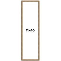 11x40 Frame Gold Kingsley Distressed Solid Wood Picture Frame Width 0.75 Inches | Interior Frame