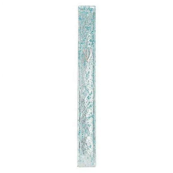 A&S Mezuzot Modern Glass Mezuzah Case in Shatterd Glass Design Waterproof Judiaca Door Mezuzah Home Blessing and Protection Cover