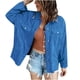 thumbnail image 2 of Mujeres Sexy Botones Sólidos Corduroy Pocket Crop Workout Manga Larga Suelta Casual Coat Tops Jaket Outwears Fridja po3505, 2 of 4