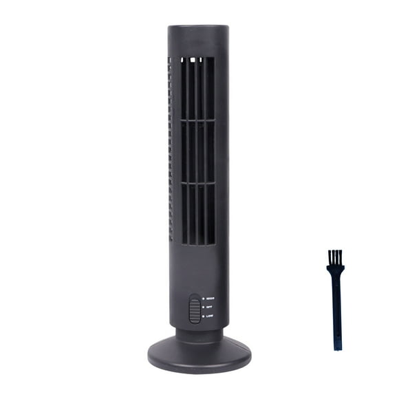 Bwiyojiz Ventilateur Tour 4,1 X 13 Pouces de Bureau USB Mini Portable Veilleuse Noir