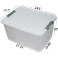 thumbnail image 2 of Saedy 85 Quart Plastic Storage Bins with Lids and Wheels, Large Plastic Box, Set of 2, 2 of 7