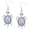 Earring-Blue, variant on Sea Turtle Pendant Necklace or Earring Blue Zircon Rhinestone Crystal Rhodium Plated 17 Inch Snake Chain J0236-BZ