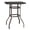 Table-Brown, variant on 31.5" Patio Table, Square Steel Frame Outdoor Dining Table, Outside Bar for Patio Porch Garden, 31.5" Tempered Glass Table Top Small Outdoor Table, JA2125