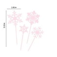 thumbnail image 3 of 40-Pack Snowflake Cocktail Picks Appetizer Skewers Toothpicks for Drinks Desserts Fruit Charcuterie Party Decor ( Pink ), 3 of 8