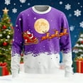 thumbnail image 2 of Christmas Sweater Men Funny Casual Long Sleeve Crewneck Pullover Sweaters Reindeer Santa Winter Warm Cozy Xmas Gifts Sweaters for Men, 2 of 3