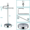 thumbnail image 5 of Bath Hand Towel Holder Standing, Stainless Steel Stable Free-Standing Towel Bar for Bathroom Kitchen Countertop, Rustic Towel Ring Stand with Crystal Ball 15.7” H (Polished Chrome, 2 Pack), 5 of 12