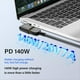 thumbnail image 2 of PD 140W CC A Tipo C Adaptador de Carga de Alimentación Entrada Hembra CC A Conector Macho USB C para Teléfono, Tableta, Computadora Portátil (C), 2 of 5