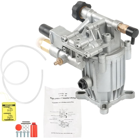 2.5 GPM 3000 PSI Washer Pump 3/4 Inch Shaft for Cleaning Indoor and Outdoor Walls, Roads, etc