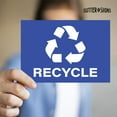 thumbnail image 4 of Recycle Stickers, Self Adhesive Weatherproof Vinyl Stickers, Blue, 7" x 10" (Pack of 4), 4 of 7