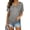 Gray, variant on Women V Neck Pleated Side T Shirt Short Sleeve Solid Loose Fit Casual Top S-XXL