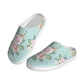 thumbnail image 2 of Haiem Vintage Floral Print Women's Fuzzy Memory Foam House Slipper Cozy Home Footwear Non-slip Winter Slippers-37/38, 2 of 7