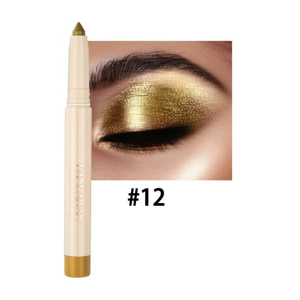 Lápiz delineador de ojos Lápiz de ojos multicolor | 22 Sombras | Textura cremosa resistente al agua de alta pigmentación | Efectos de glaseado y perlas | Barra para cejas y ojos | Larga duración |