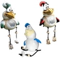 thumbnail image 4 of sdhkgrrt 3Pcs Garden Chicken Statue, Resin Outdoor Garden Decor for Patio Yard, Funny Animal Sculpture Garden Art, Unique Home Decor Gift for Garden Lovers, 4 of 9