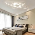 thumbnail image 3 of Loyalheartdy Geometric LED Dimmable Ceiling Light, White 70W Flush Mount Chandelier for Bedroom, Living Room (White), 3 of 8