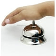 thumbnail image 2 of Solid Brass Desk Bell (Nickel Polished), 2 of 5
