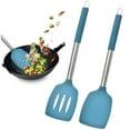 thumbnail image 3 of Under 10 Cooking Utensils Food Grade Silicone Spatula High Temperature Non Stick Non Slip Silicone Spatula Protective Spatula Flat Bottom Pan Vegetable Spatula, 3 of 4
