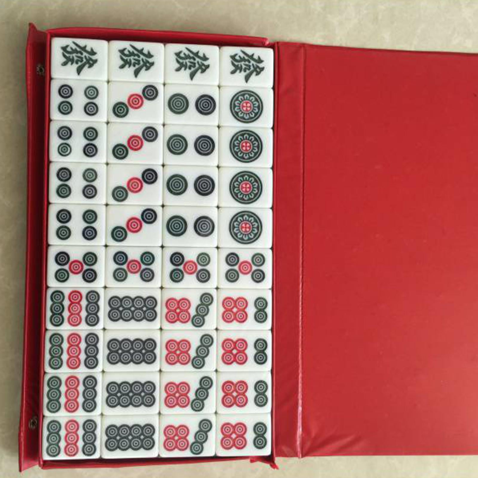 LeeQinersw Chinese Mahjong Mahjong Game Set Board Game Mahjong Tiles Game for Friend Adults