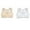 2 Pack-White+Beige, variant on 1/5 Pack Girls Training Bra Bralette, SILVERCELL Teens Girl Casual Wireless Padded Bra Racerback Vest Sports Bra 8-16 Years