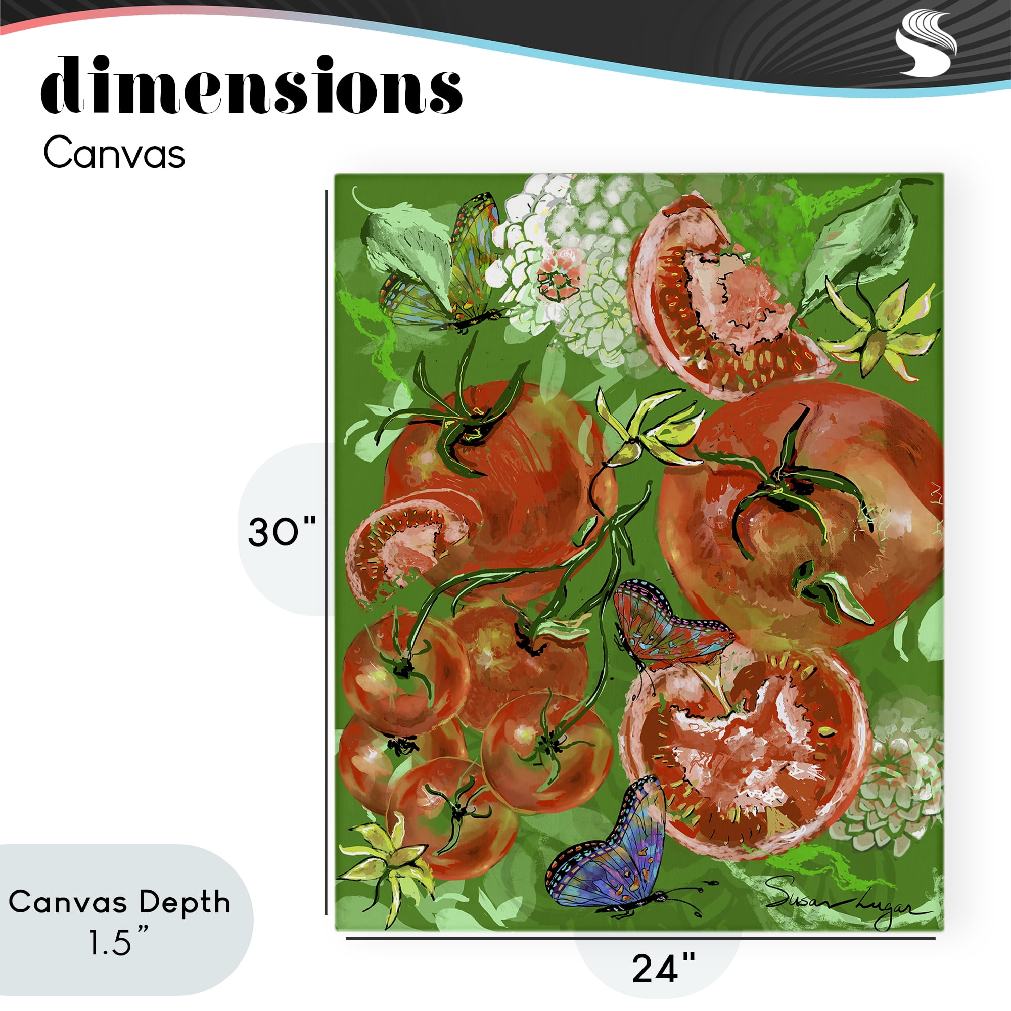 Stupell Industries Tomatoes Swirl Collage Canvas Wall Art, design by Susan Lugar