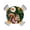 Orange Green DarkGreen, variant on Round Fitted Tablecloths Thanksgiving Squirrel Hazelnuts Waterproof Table Cover for Kitchen Dining Party Fall Colorful Leaves Vintage Linen,36"-44"