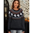 Halloween Sweaters for Women 2024 Ghost Print Pullover Sweater Casual