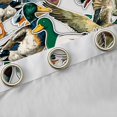 thumbnail image 4 of jejeloiu Rustic Mallard Duck Blackout Curtains Set of 2 (52x84 Each),Wild Flying Animal Window Curtains,Green Gray White Curtains and Drapes For Adults,Ultra Soft Home Decor, 4 of 6