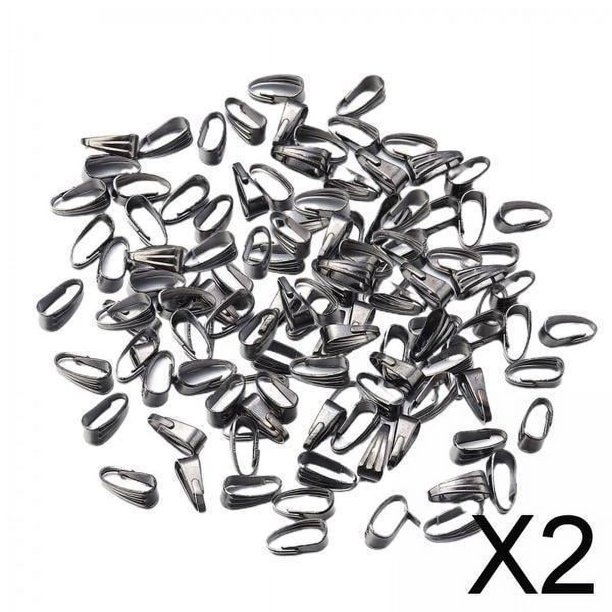 2x 200x Conectores de Ganchos, Componentes de Joyería, Hebilla de Metal, Gancho de Gancho, Cierres de Clip para Colgar, Abalorio, Arte Y Joyería DIY 2 piezas