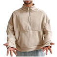 thumbnail image 3 of Namayuj Mens Sweatshirts Casual Solid Color Round Neck Sweatshirt Oversized Pullover Tops Workout Long Sleeve T-shirts, 3 of 8
