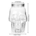 thumbnail image 5 of Shoreew Skull Canning Jar with Lid Food Grade BPA Free Large Capacity Leakproof Reusable Halloween Drinking Glasses Jar Beverage Holder, 5 of 7