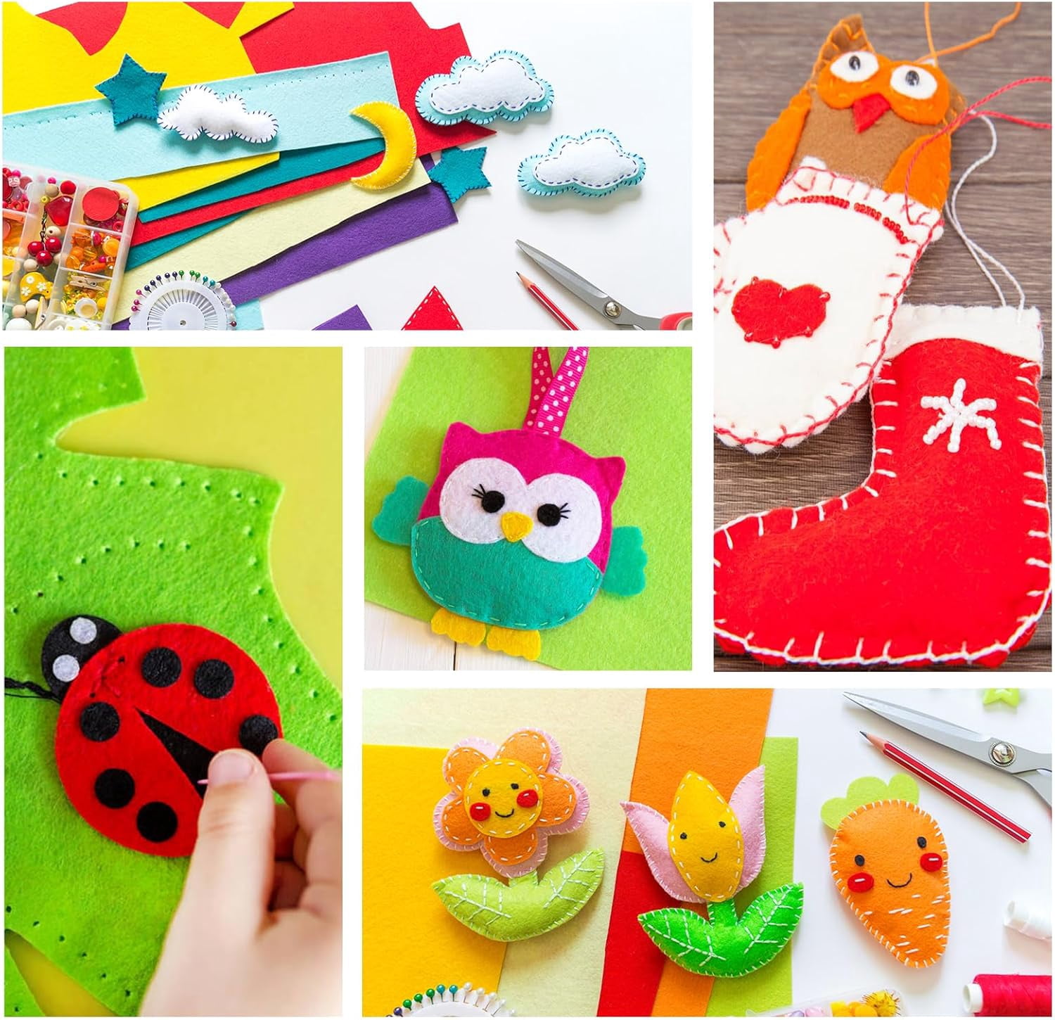 120 Pcs Felt Fabric Sheets, 8x12 Inch DIY Felt Sheets, 1mm Thick Non-Woven Patchwork Material for Sewing Projects & Decoration - 40 Assorted Colors (20 x 30cm)