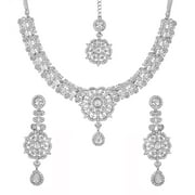 Sunsoul By Touchstone Indian Handcrafted Sparkling Rhinestone Silver Tone Jewelry Necklace For Women